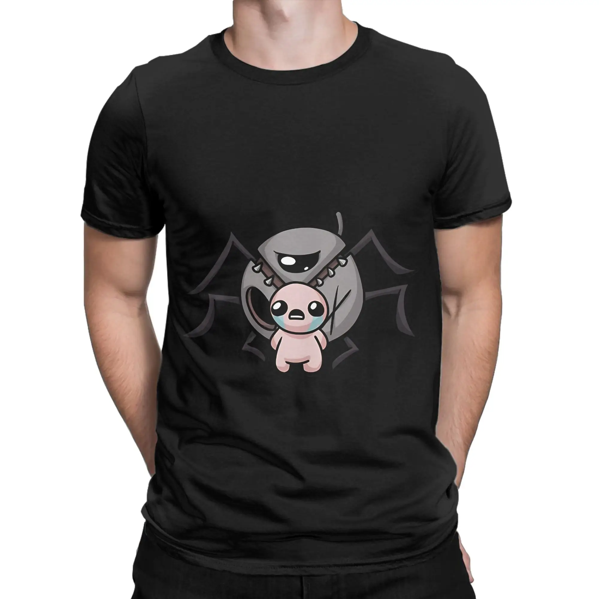 The Binding Of Isaac Oversized Shirt white Funny Graphic 100% Cotton T-Shirt The Binding Of Isaac Rebirth Tees Tops For Men
