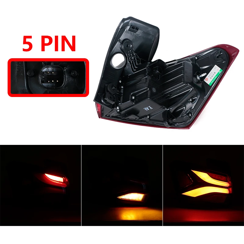 Car LED Tail Lights For Chevrolet Equinox 2021 2022 Rear Turning Signal Stop Lamp Warning Brake Light Taillights Car Accessories