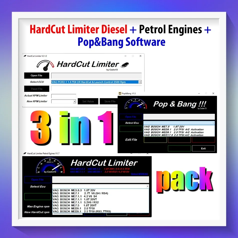 

Newest HardCut Limiter Diesel + Petrol Engines + Pop and Bang Software 3 IN 1 PACKAGE