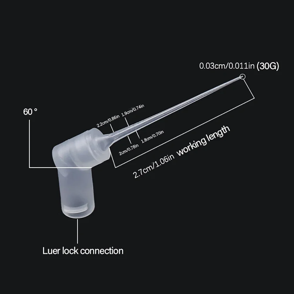 Dental Disposable Endo Syringe Irrigation Needle Tips Double Side Hole 30G Endo Syringe Root Canal Washing Needle Tip Cleaning