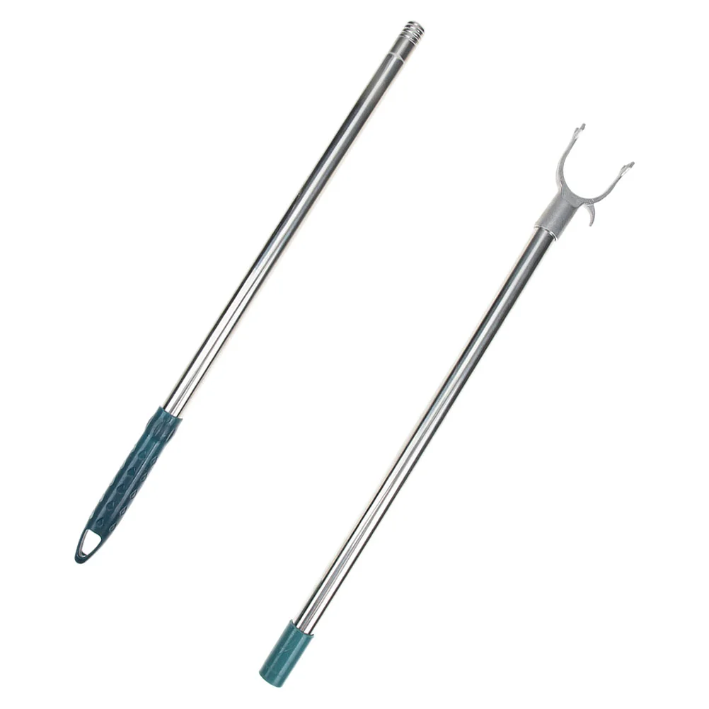 

Stainless Steel Clothes Drying Pole Extended Closet Guide Balcony Clothesline Rod Retractable Reach