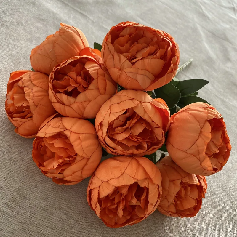 10 Köpfe große Knospe Seide Pfingstrose künstliche Blume Pfingstrose Brautstrauß Outdoor Hochzeit Dekor Home gefälschte Blume Valentinstag Geschenk – Detail 14