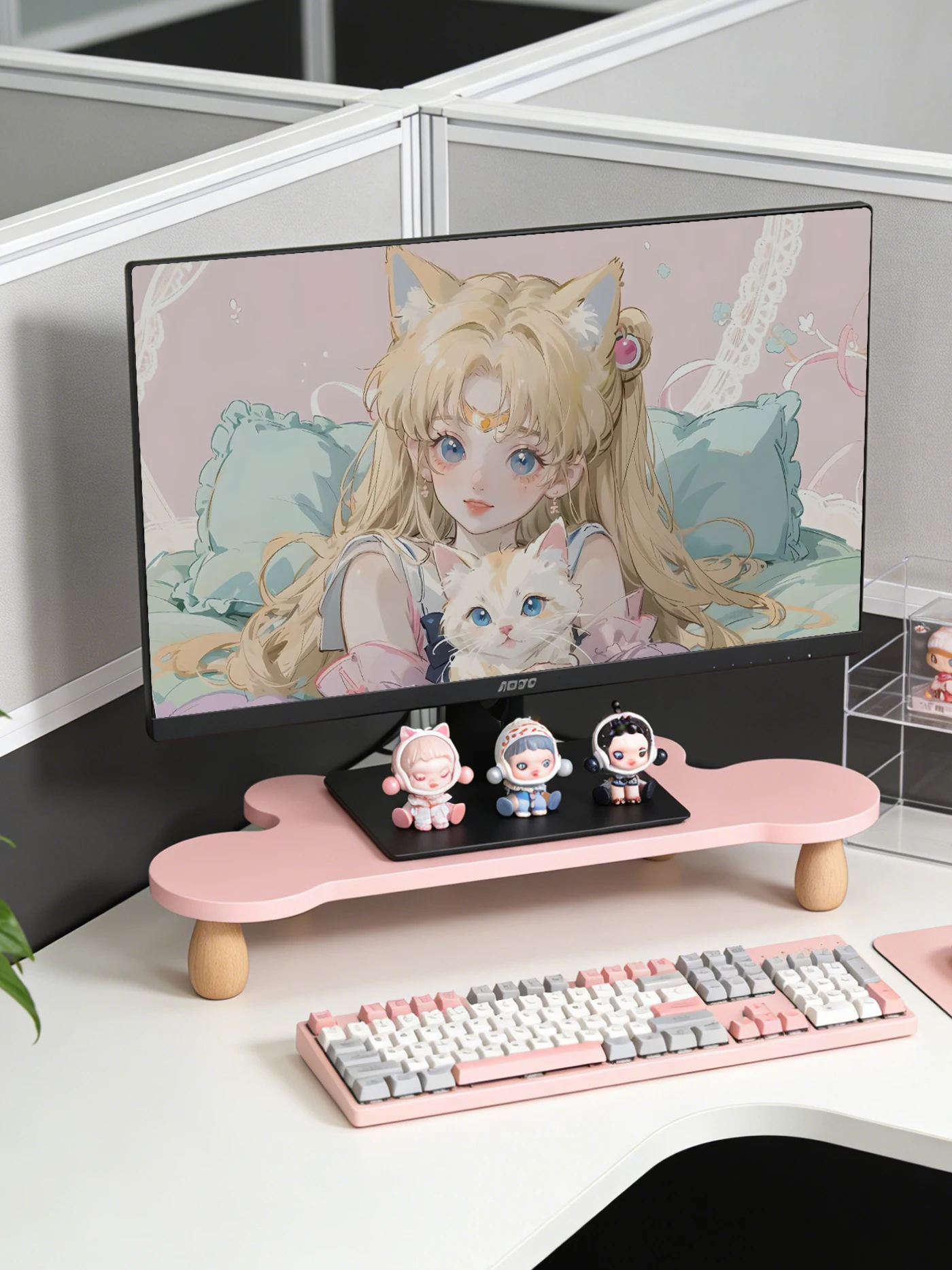 

Modern mat Cuter Riser Stand Desk Corner e Display Elevation Storage Device for Electronics No Tool Required