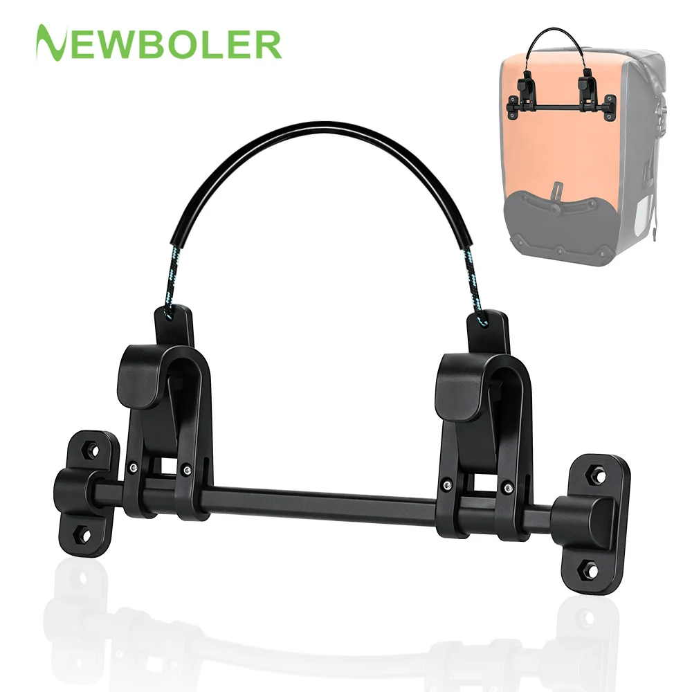 NEWBOLER Verstellbare Fahrrad-Seitentaschen-Schnalle, Satteltaschen-Clip für Fahrrad-Gepäckträger, Fahrradzubehör