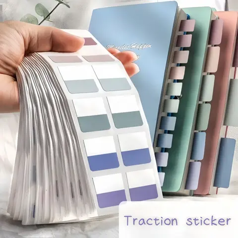 가벼운 색상 스티커 스티커 탭, 3 가지 크기, 6 가지 색상, 쓰기 가능, 재사용 가능한 파일, 성경용 플래그 라벨