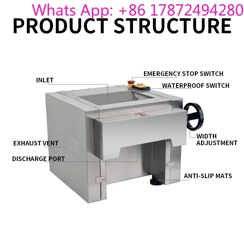 Desktop High-speed Noodle Machine Stainless Steel Roller Steamed Buns Kneading Dough Toast Ramen