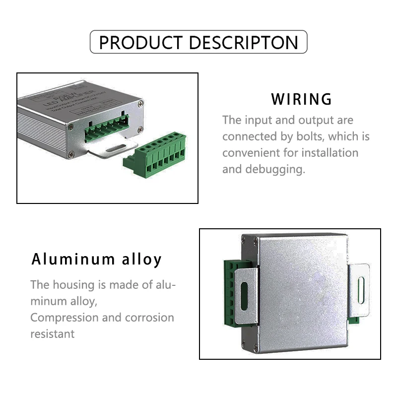 RGBW Amplifier DC 12V 24V 24A Aluminium case LED PWM Signal Repeater Extender for 5050 2835 COB Strip Lights Dimmer Controller