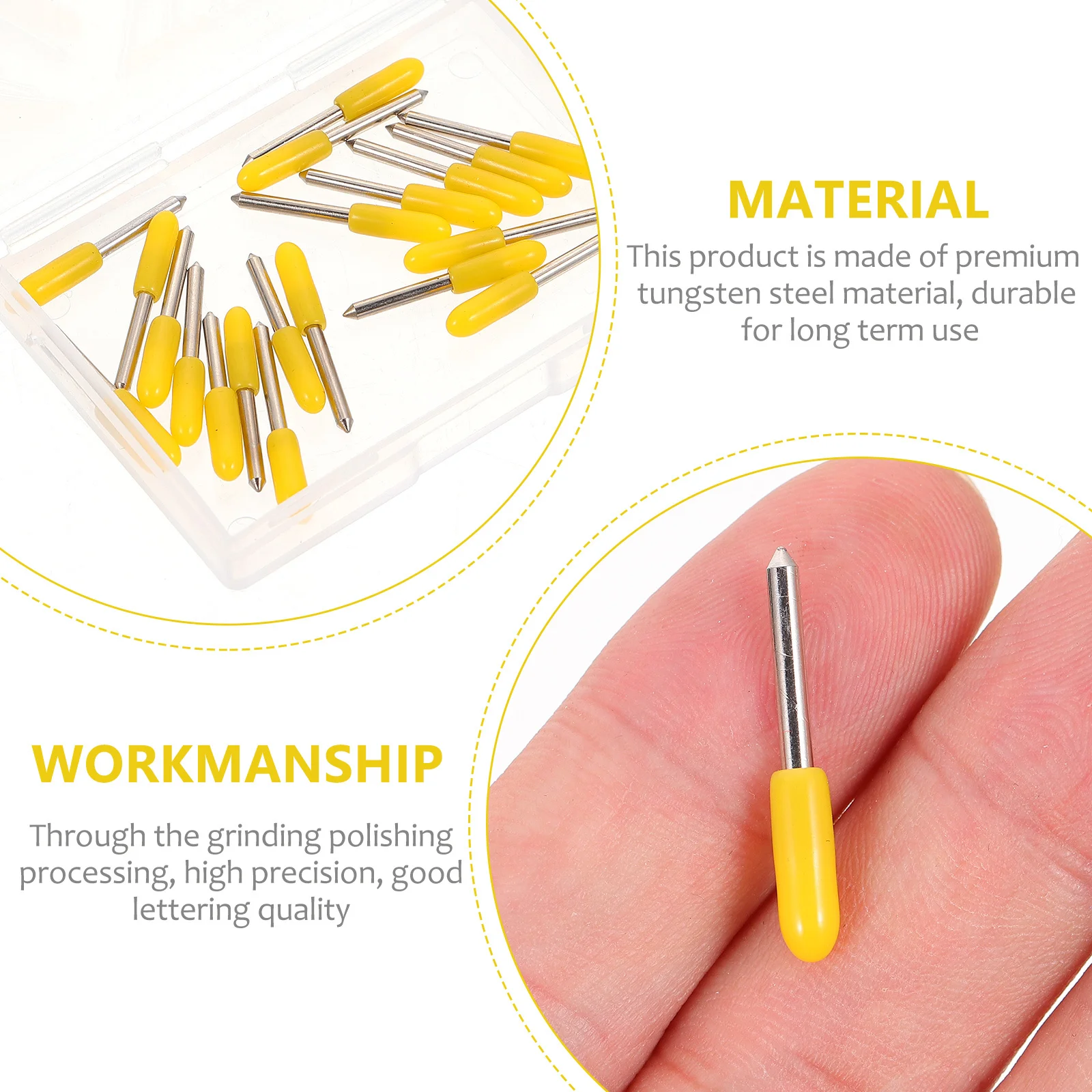 

20Pcs Computer Lettering Cutter Blades Durable High 45 60 Degree Cutting Plotter Cutters Cutting Plotter Tool