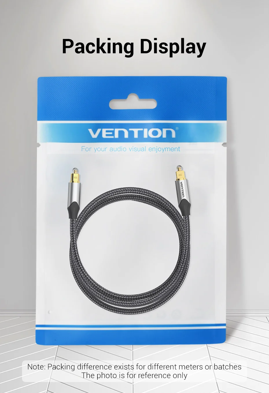 Vention Digitales Glasfaserkabel Toslink SPDIF Koaxialkabel für Verstärker Player Xbox PS5 Soundbar Kabel Optisches Audiokabel – Detail 12