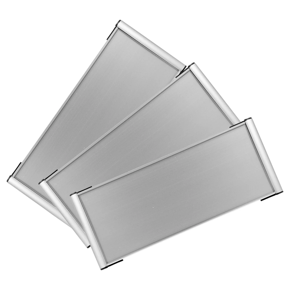 

3 Pcs Sign Door Nameplates Aluminum Alloy DIY Clear Office Signs Office Door Nameplate Holder Wall Mount Elegant