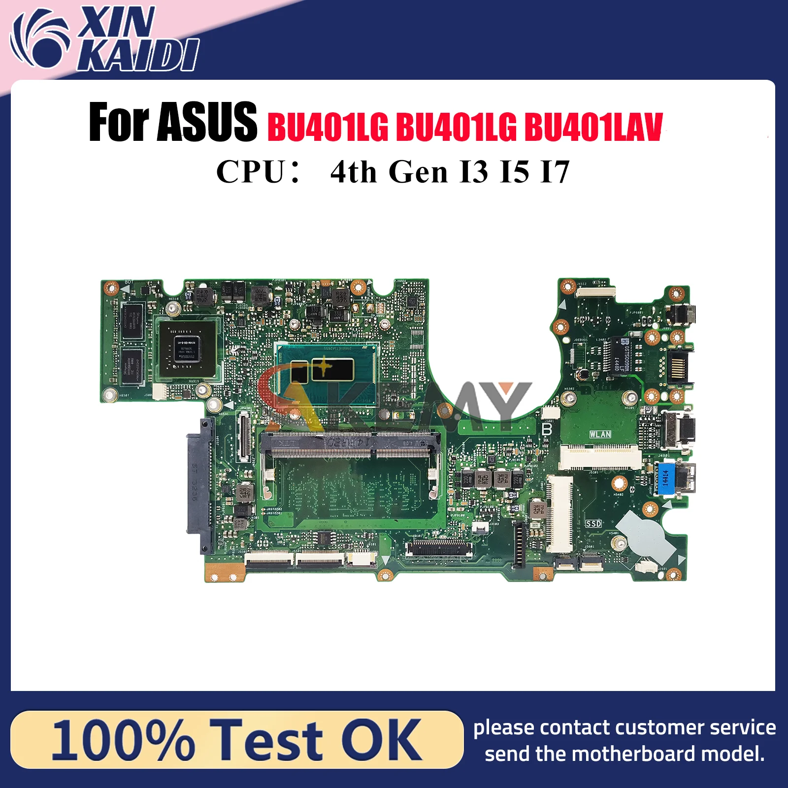 

BU401LG Laptop Motherboard For ASUS ExpertBook BU401LAV BU401L BU401LG Notebook Mainboard With I3 I5 I7 CPU 100% tests OK stk
