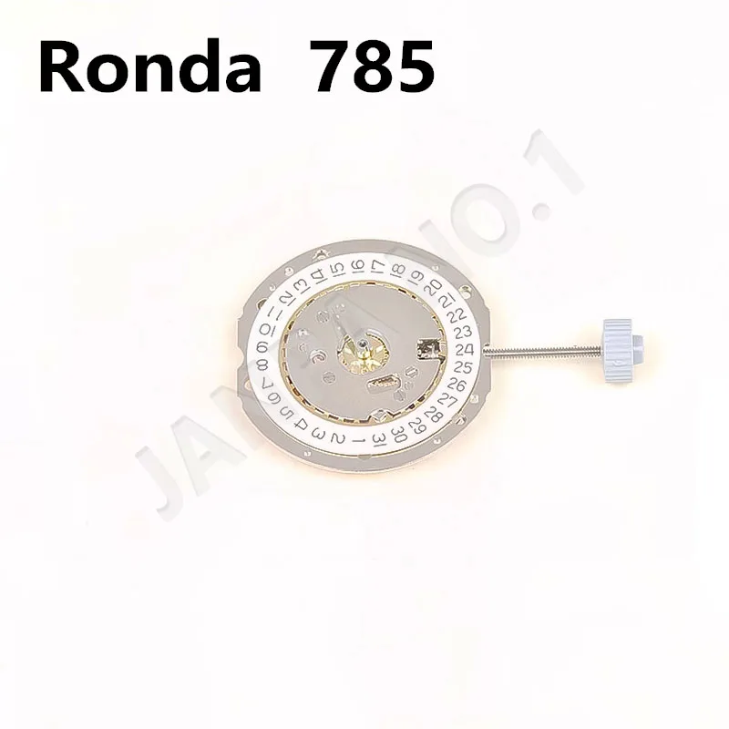 Movimiento Ronda 785 Suizo 785-3 Movimiento de cuarzo de 3 manecillas con fecha Accesorios Reparación Piezas de repuesto Movimiento de reloj