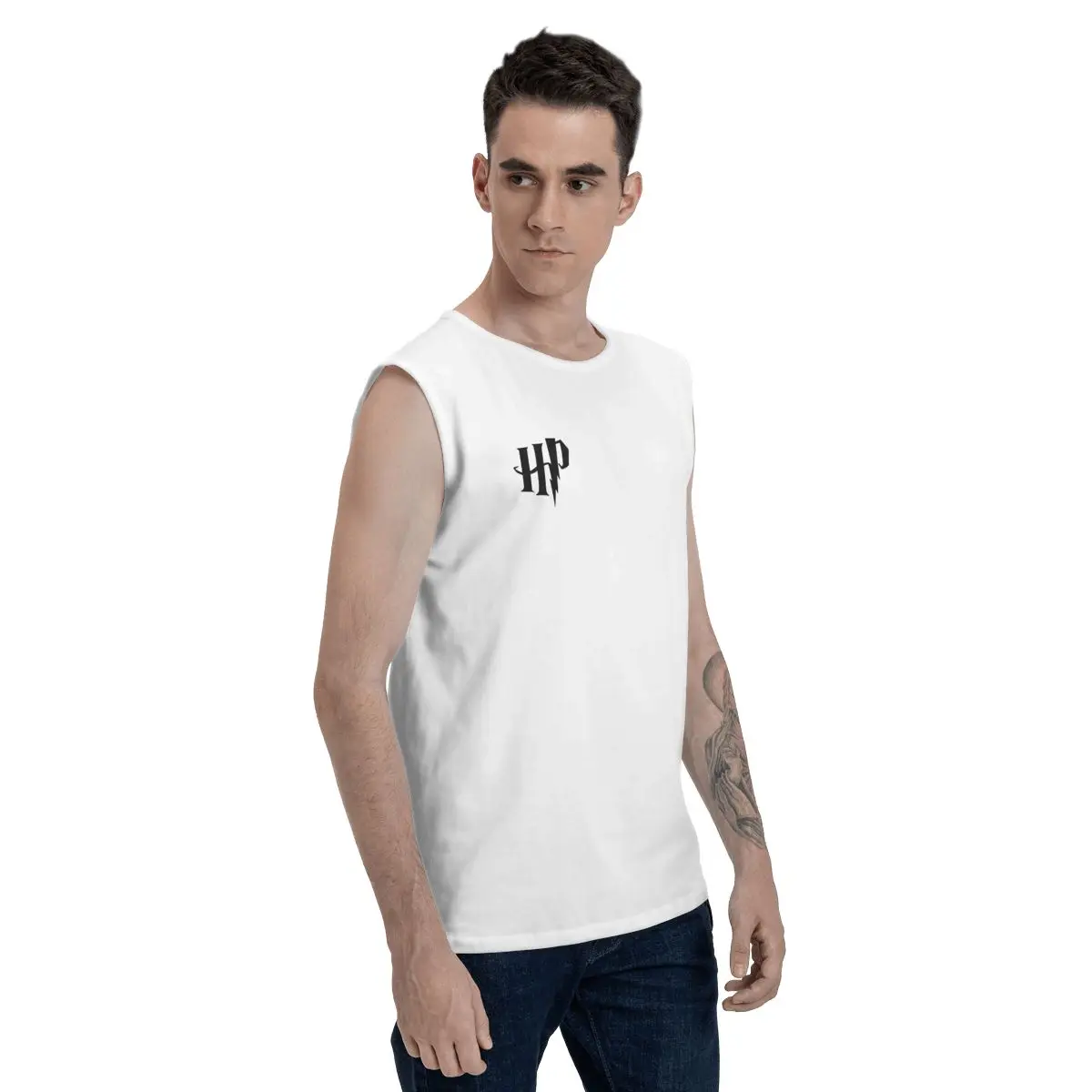 Harry Potter Men's 100% Cotton Sleeveless T-Shirt Top