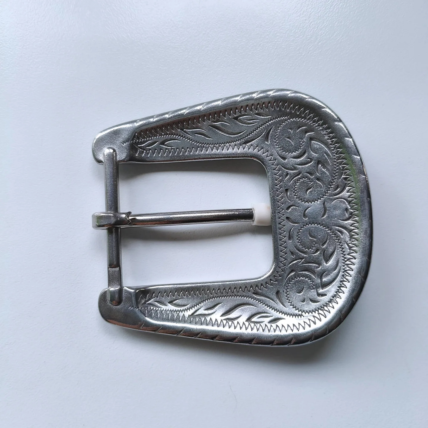 Western Flower Cowboy Cowgirl Stainless Steel Pin Belt Buckle BUCKLE-SS005