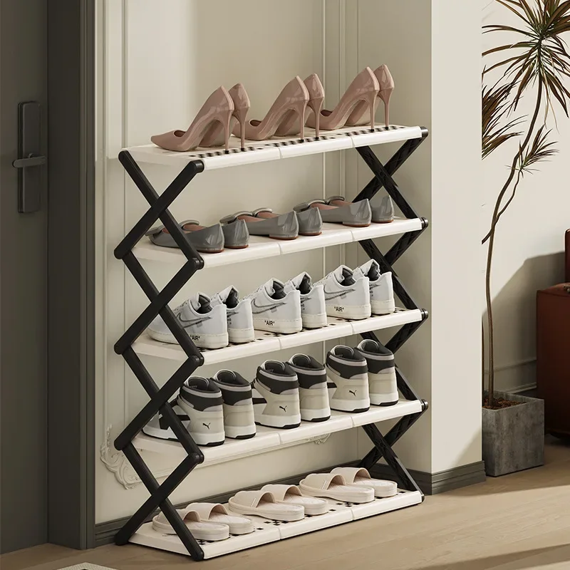 

Folding Shoe Rack Multi-layer Simple Storage Rack Space Saving Organizer Shelf Shoe Storage Racks for Entry Door Shoes Hanger