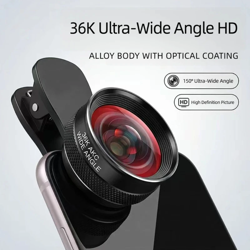  150 Degree Phone Lens Mount for Travel Photos and Group Photos