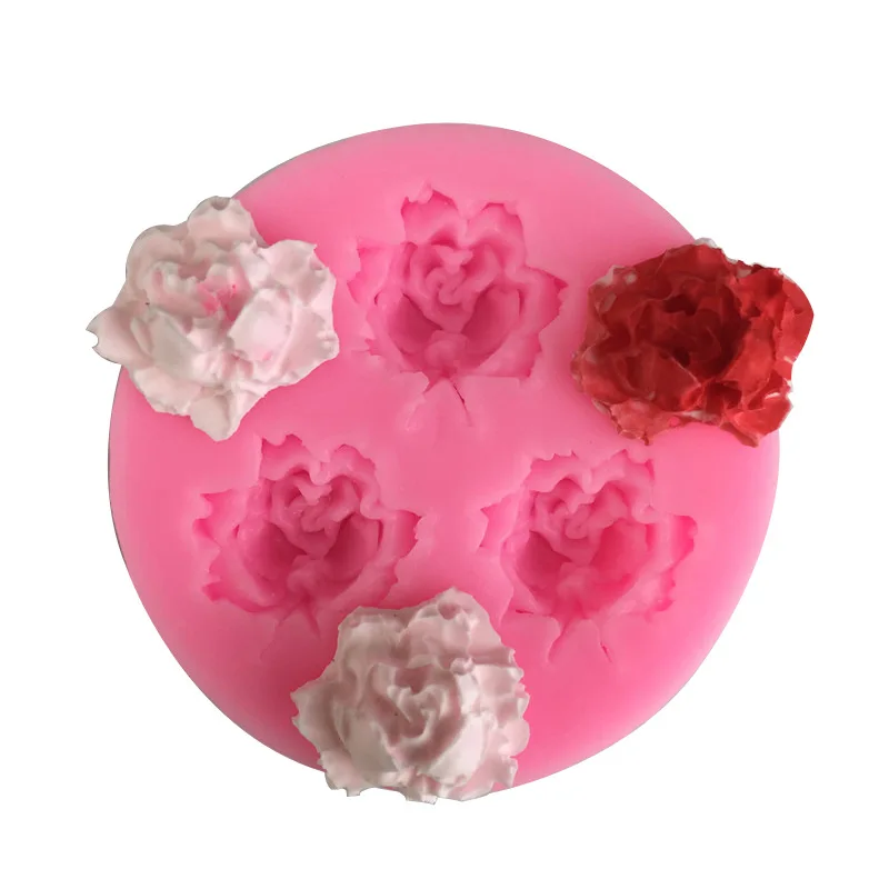 DIY Cake Decorating Three Flower Shaped Fondant Sugar Art Tools DIY Cake  Decorating Tools 3D Silicone Molded D072