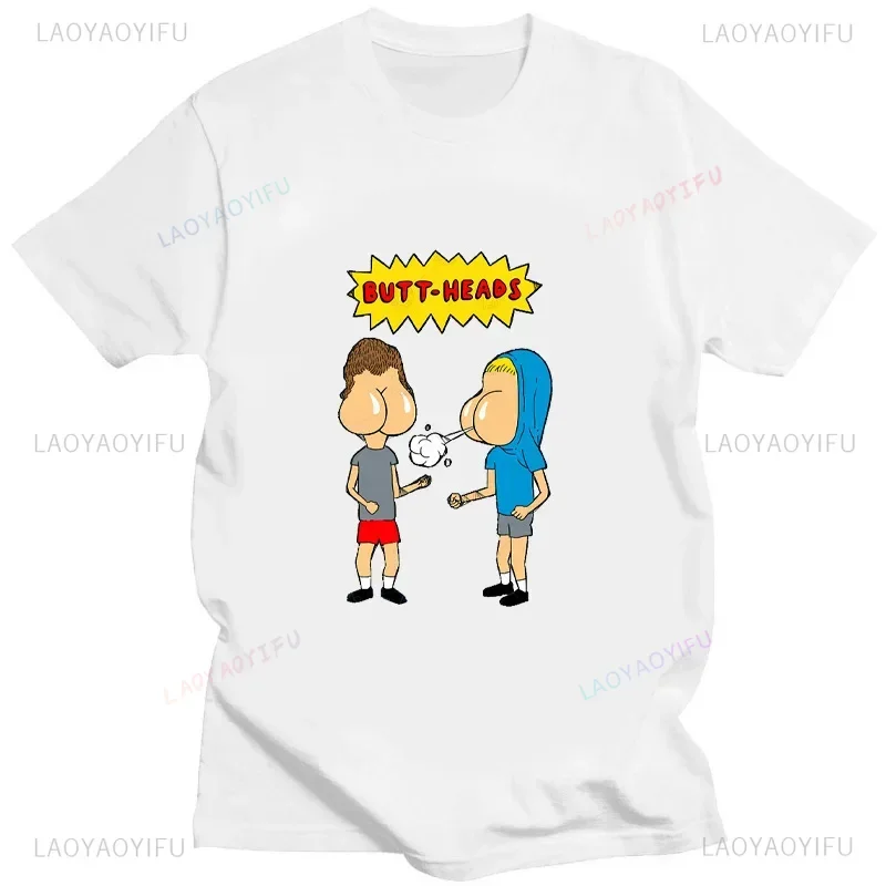 Beavis Butthead Funny Print Men Tshirt Summer Fashion Male T Shirt Unique Creativity Short-sleev O-neck Man Streetwear Tee Tops