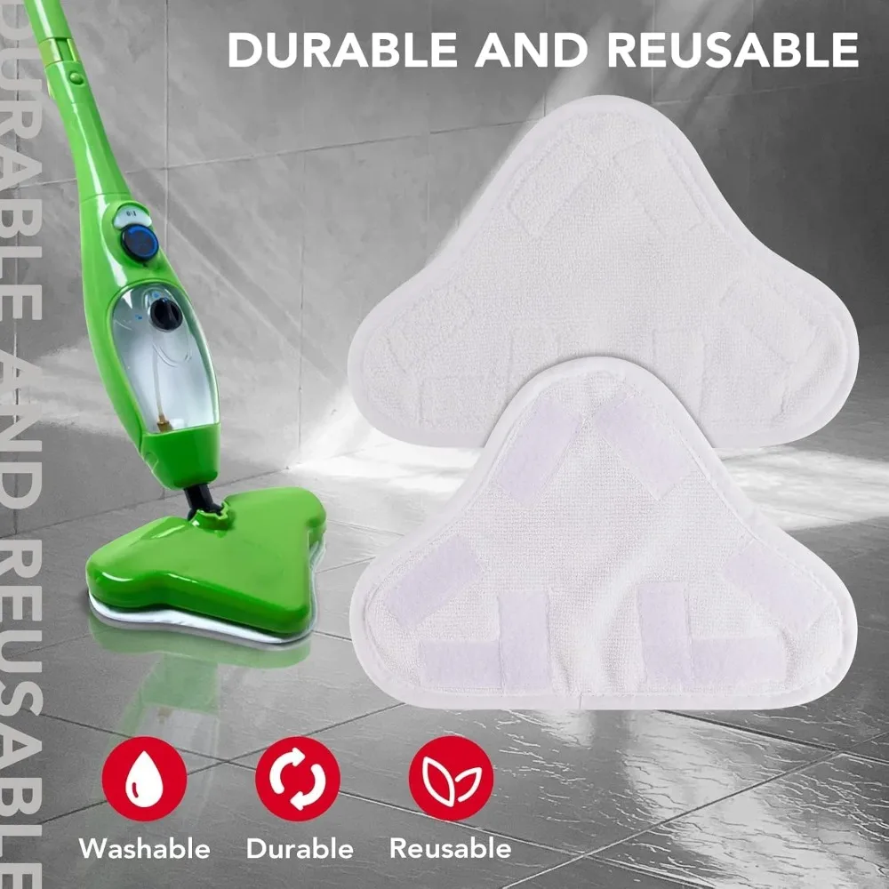 12-teiliges Mikrofaser-Dampfmopp-Pad, Ersatz, kompatibel mit H2O H20 Mop X5 Dampf-Dampfreinern, waschbar und wiederverwendbar –