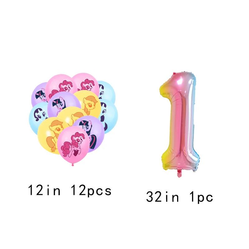 My Little Pony Rainbow Pony Theme Birthday Party Balloon Baby Shower home garden Decorations