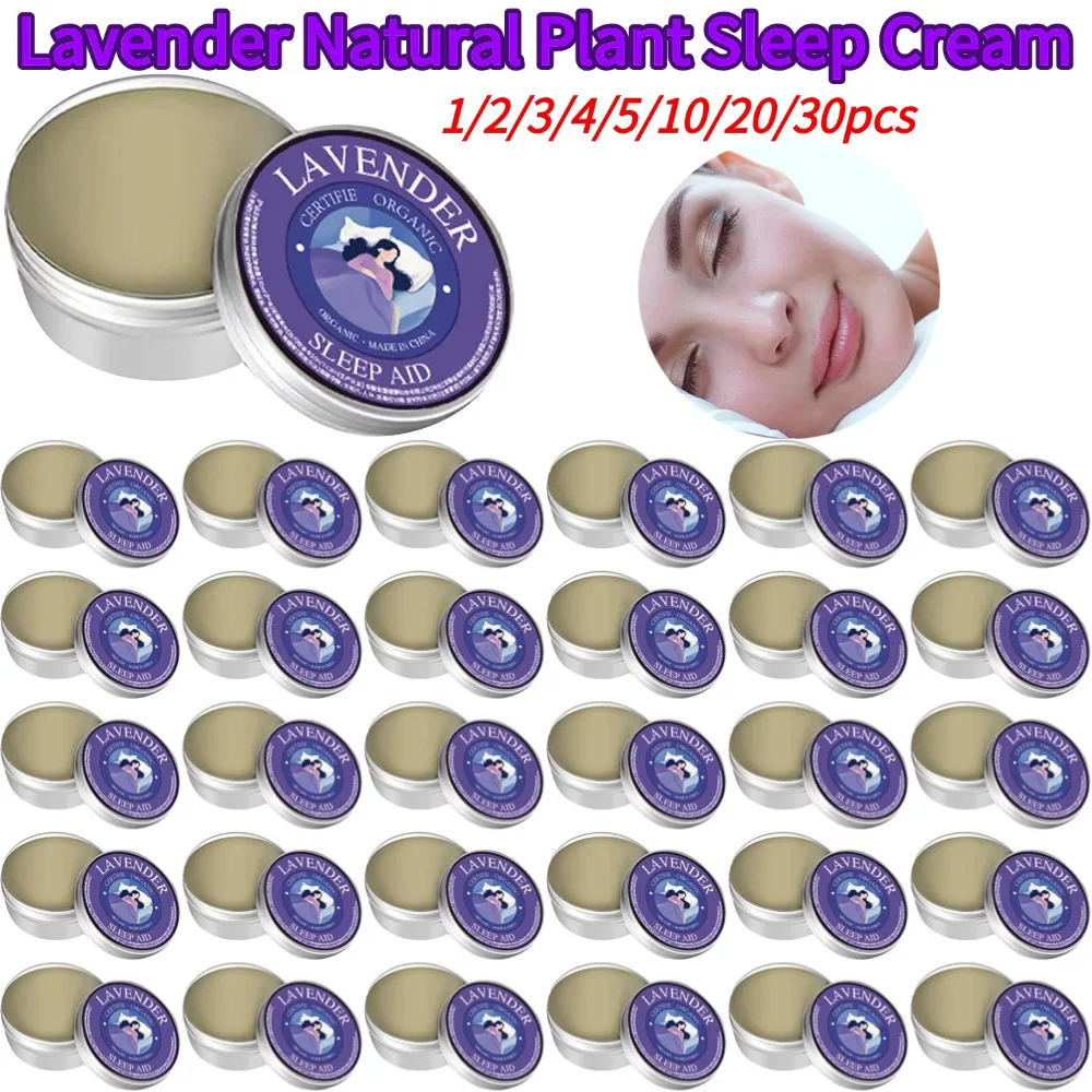 Sleep Cream Deep Moisturizing and Long-lasting Fragrance Lavender Natural Plant Sleep Balm for Bedtime Routine Travel