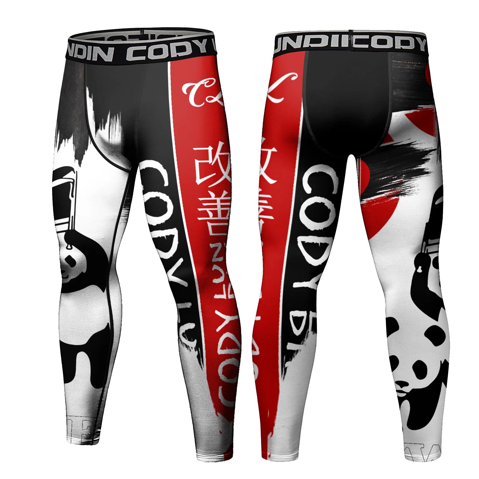 Hot Sale Cody Lundin Printed Fitness BJJ Jiu Jitsu Stappling Trouser Anti-UV Male Sublimation Exercise Jogging Running Leggings