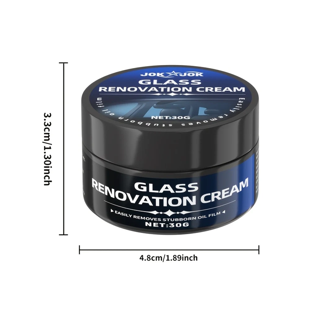 

30g Car glass polishing paste, windscreen and mirror refurbisher for windscreen, windows, mirrors, home glass repair and polishi