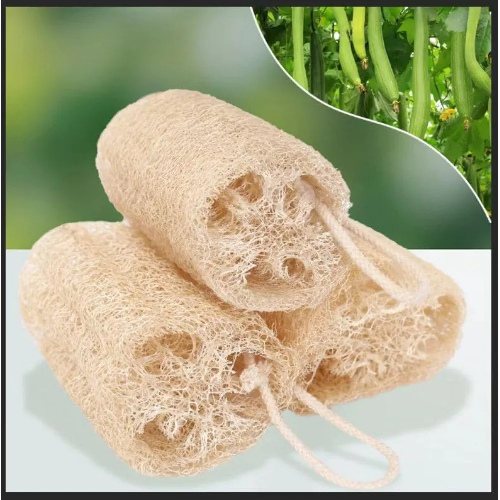 

Натуральная кухонная губка Loofah для мытья посуды, 6 дюймов, 100% растительное волокно, скребок для овощей и фруктов, loofa, натуральная губка Loofah exfo