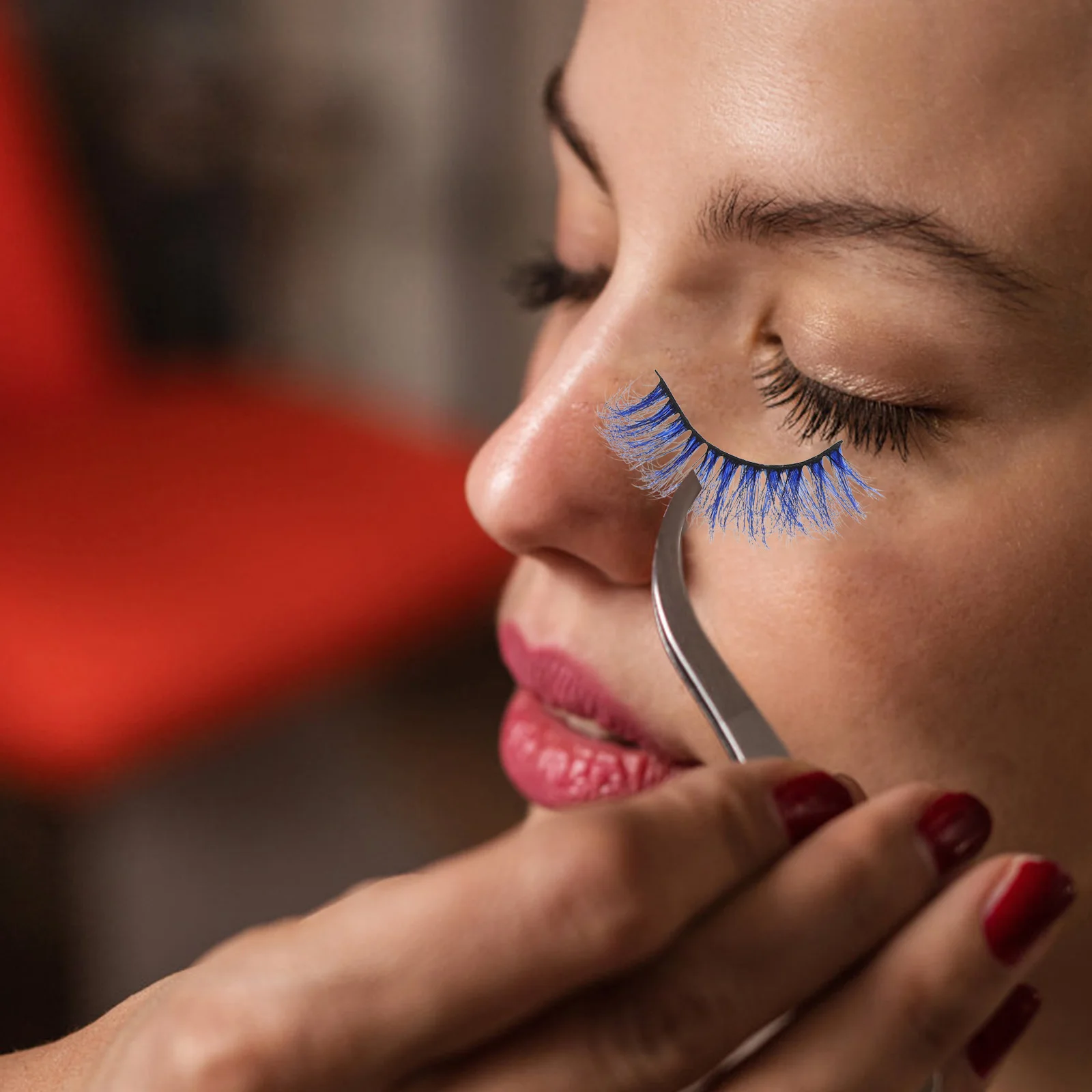 5 uds pestañas postizas reutilizables coloridas tupidas pestañas hechas a mano para fiesta de disfraces accesorios de ojos de rendimiento creativo