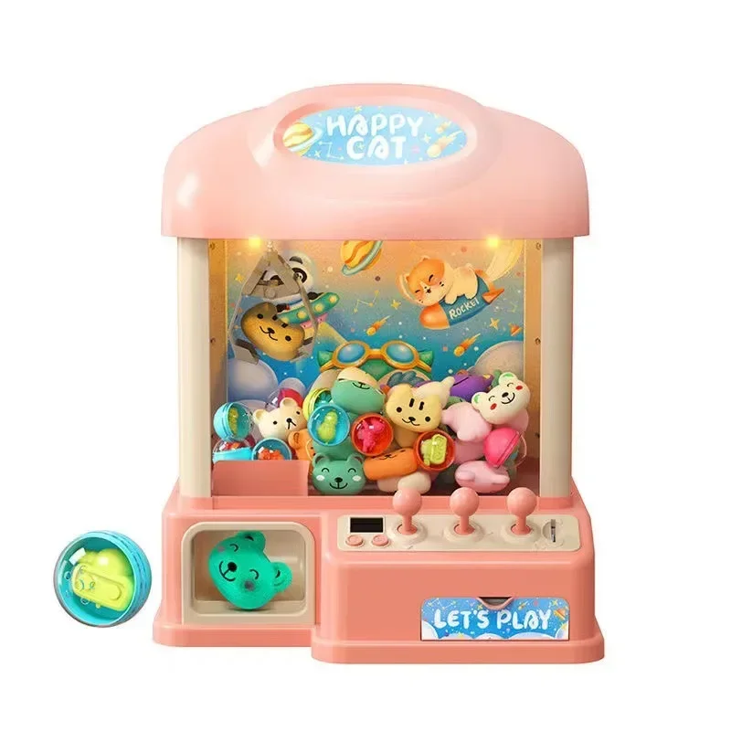 Children's Claw Machine Small Household Coin Clip Toy Machine Boys and Girls Mini Game Equipment Vending Machine Grab Prize Toys