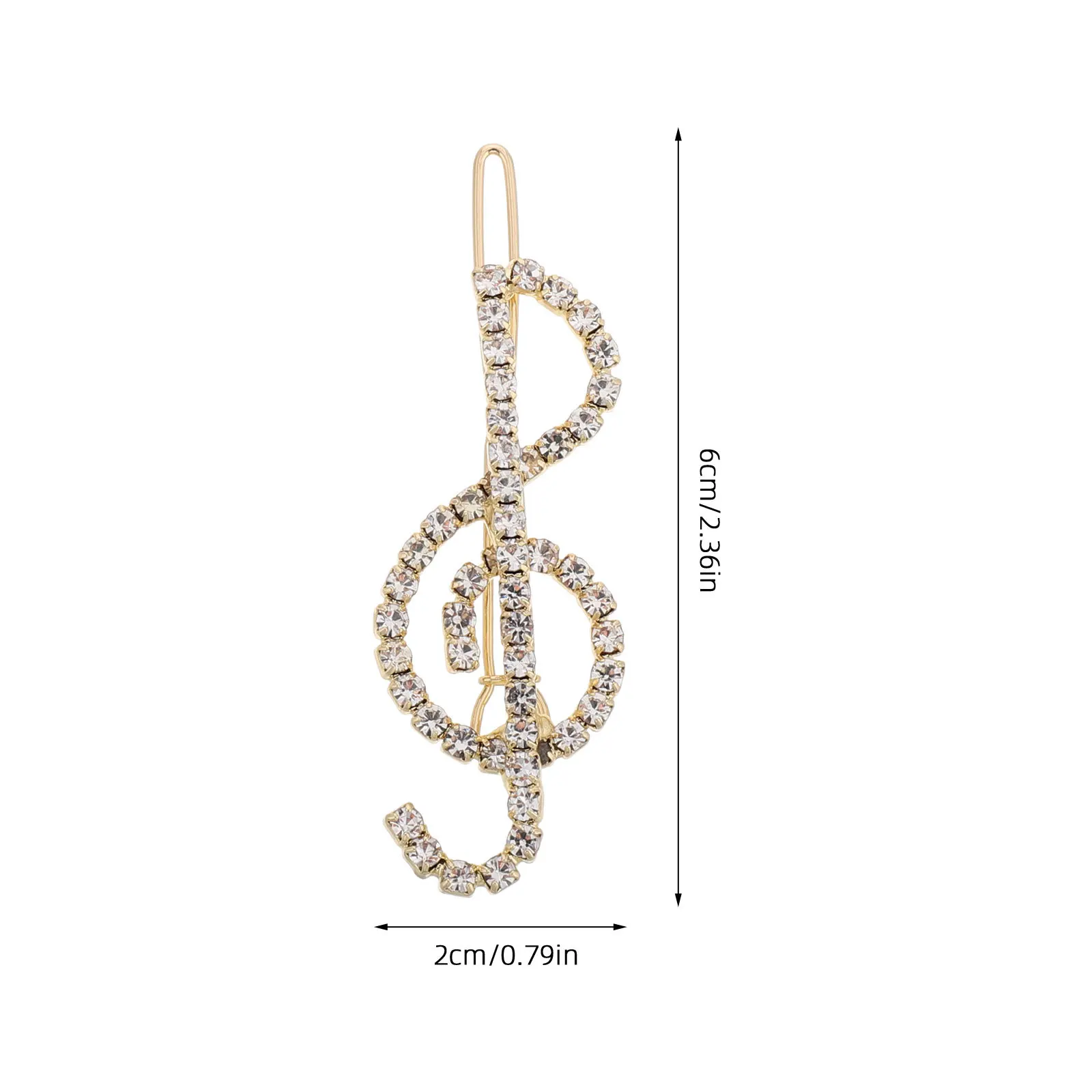 2 sichere und zuverlässige Strass-Haarspange mit Musiknoten, einzigartiges Design für Musikliebhaber, ausgefallene, glitzernde Haar-Accessoires