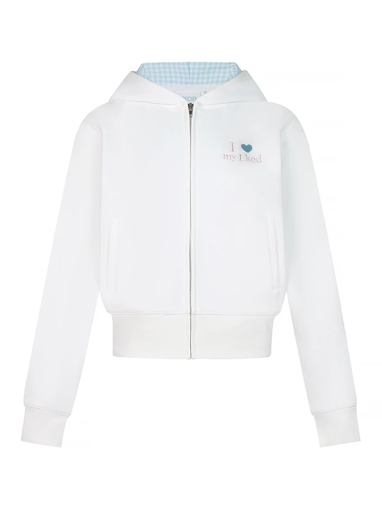 LK Store LKOD2025 Herbst Winter Plaid Zipper Hut Sweatshirt ort Sle Trendy Marke Hoodie Jaet Ohren Casual Lose Fit