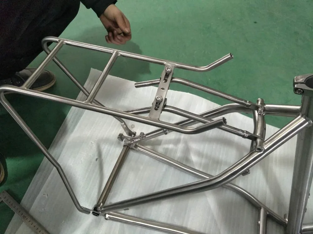 MTB Bicycle Rear Luggage Rack, Titanium Parts, Road Bike Accessories, Fro Titanium Bike Frame