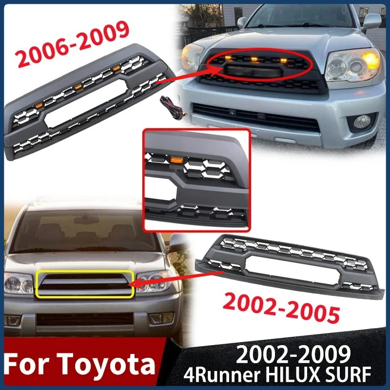 شبكة سباق السيارات الأمامية لسيارة Toyota 4Runner HILUX SURF 2002-2005 2006-2009 ملحقات السيارات تعديل الخارجي #1