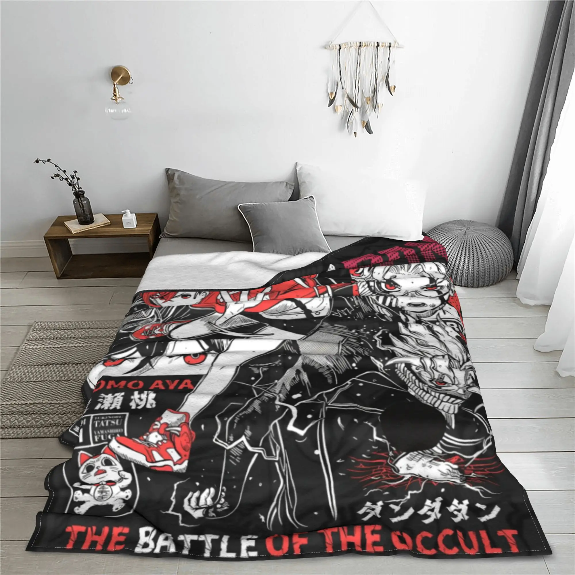 Dandadan Anime Ayase Momo Okarun Flannel Blankets Manga Japan Fashion Throw Blankets for Bedspreads 150*125cm Rug Piece Soft