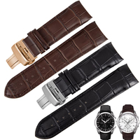 For 1853 Tissot Male T035 Leather Watchbands T035627A Curved End Calfskin Watch Strap Butterfly Buckle Bracelet 22mm 23mm 24mm