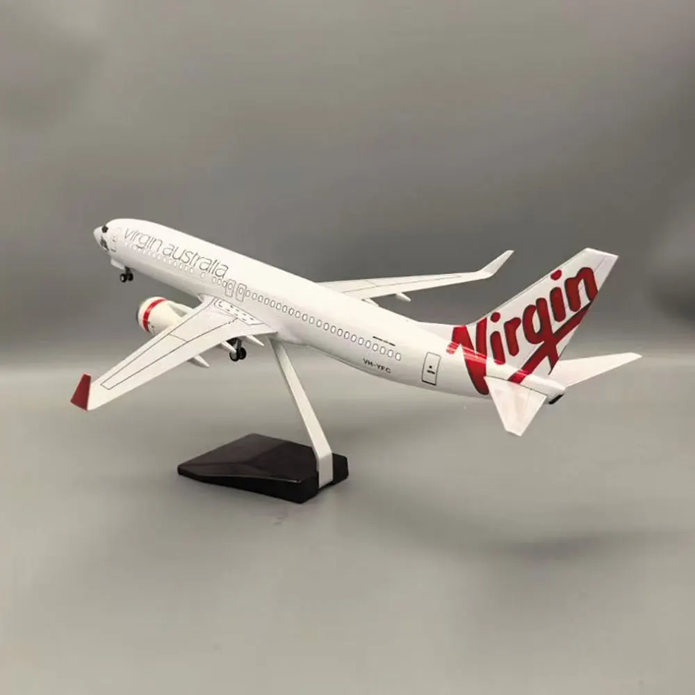47 سنتيمتر نموذج طائرة أطقم B737-800 العذراء أستراليا 737 1:85 مقياس طائرة مصغرة الراتنج دييكاست الطائرات جمع دمى هدايا