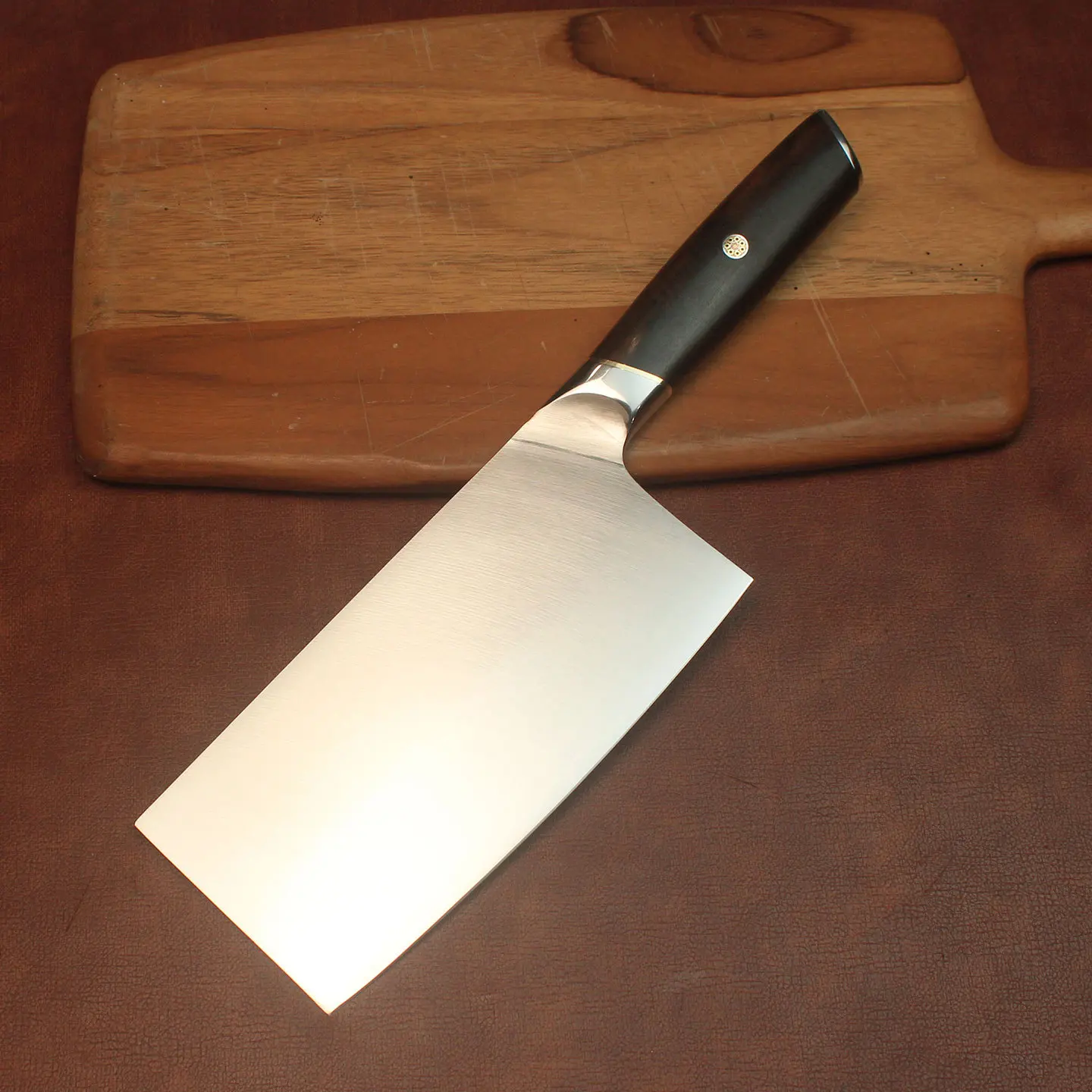 

6.9 Inch Slicing Knife 3-layers Clad Steel 9Cr15Mov Blade Wood Handle Chef Cutting Vegetables Cleaver Meat Kitchen Knife Messer