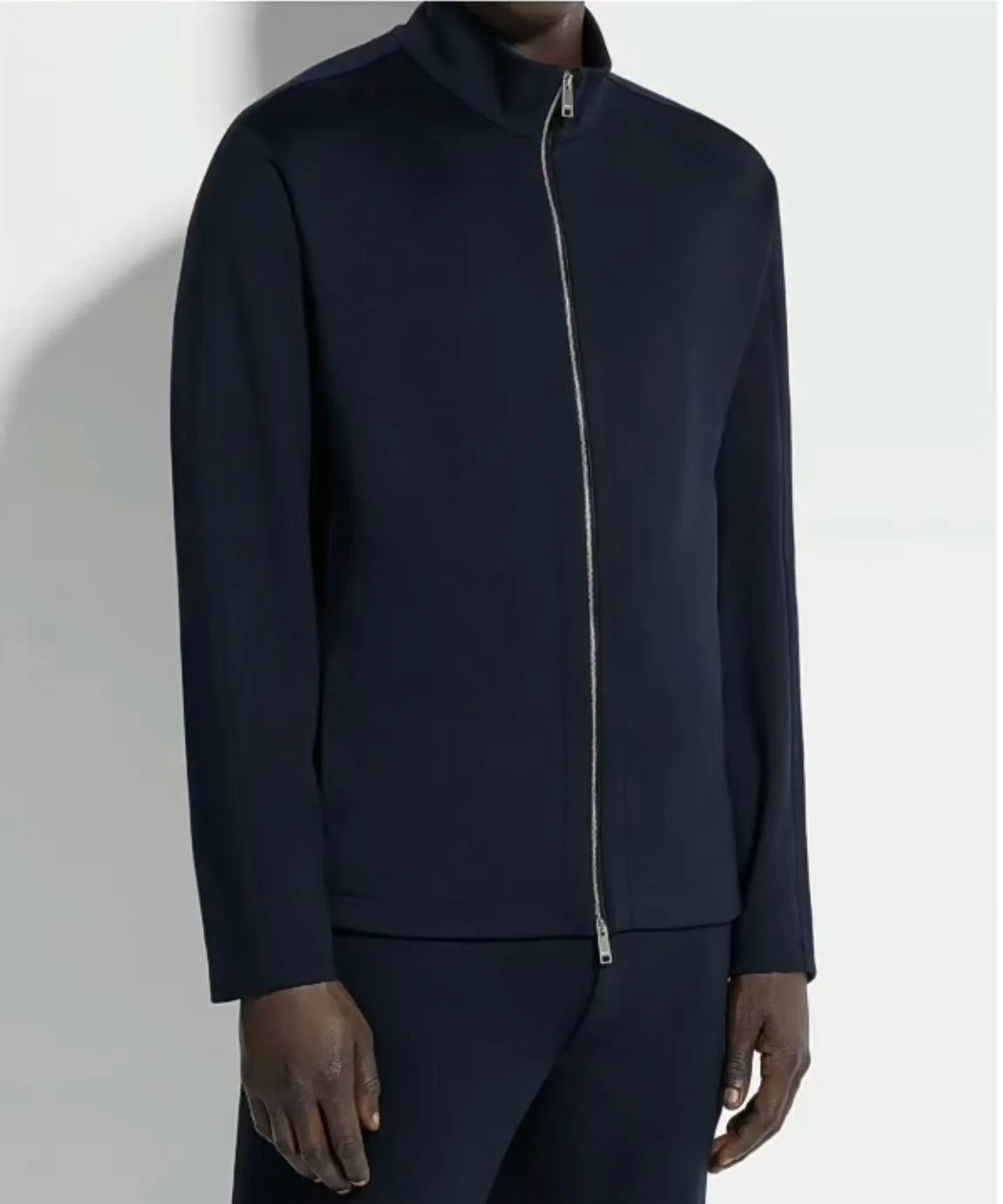 Men Two Piece Stand Collar Zip Casual Tracksuit Matching Set