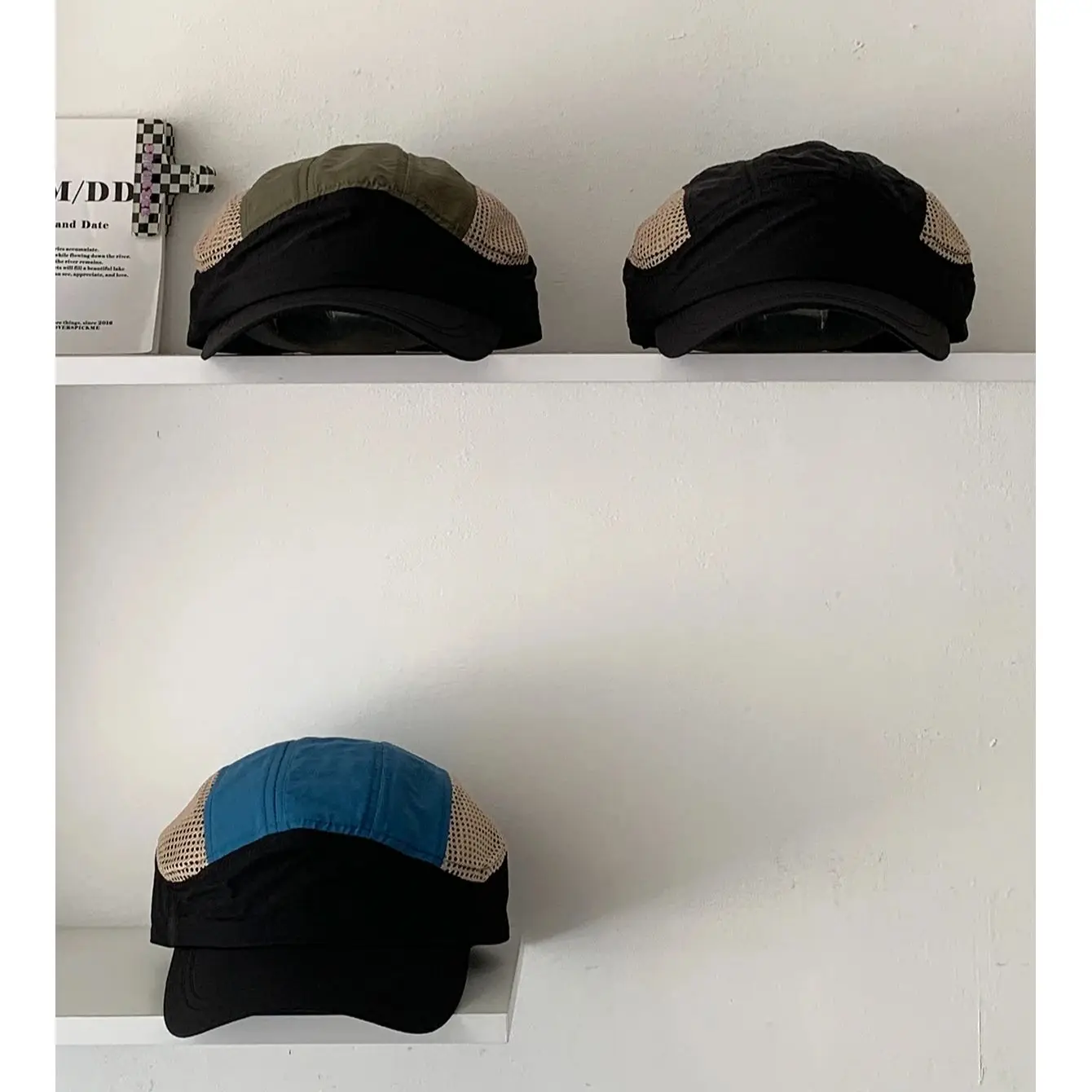 Мужская и женская шляпа с короткими полями в стиле ретро, сетчатая шляпа для уличного грузовика, пятисекционная солнцезащитная шляпа для летней бейсбольной кепки