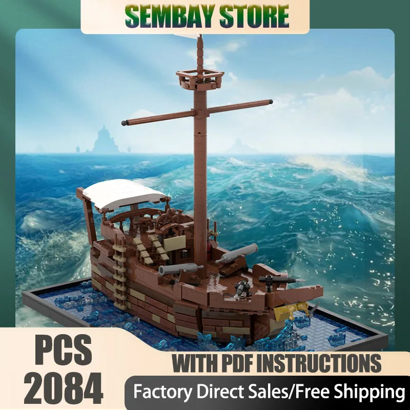 Bateau de guerre modèle Moc briques de Construction modulaires Pirate voilier modèle technologie blocs noël bricolage jouet Construction cadeaux