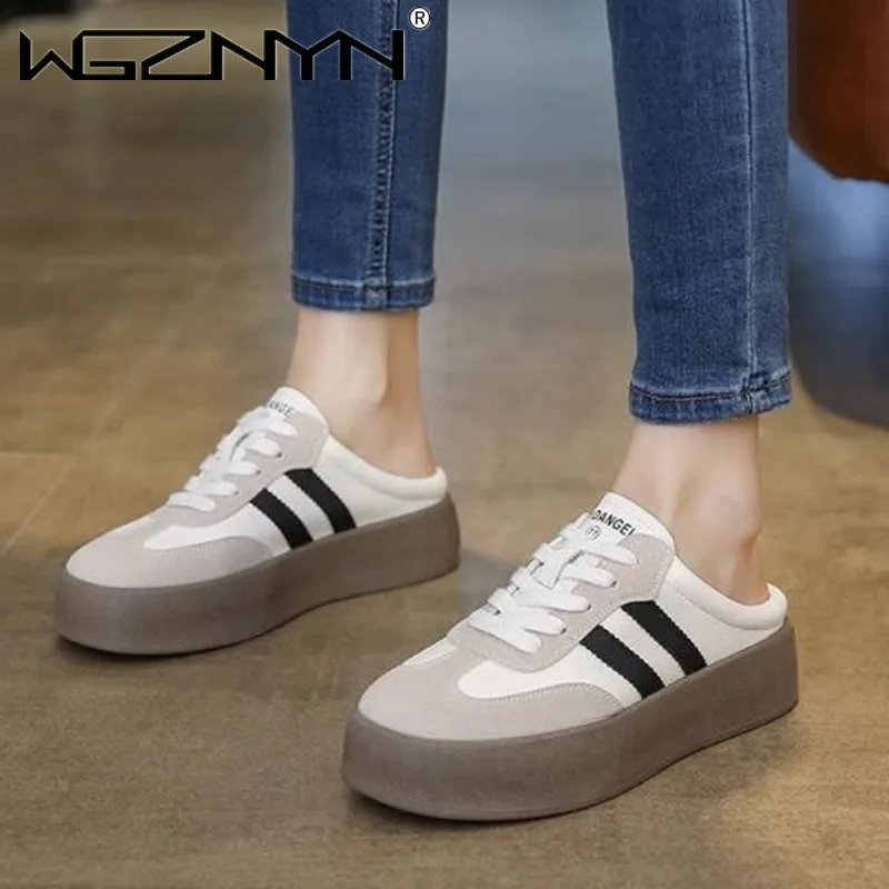 Zapatillas De entrenamiento a la moda para Mujer, zapatos De Mujer con punta redonda y cabeza redonda, zapatos De ocio con boca poco profunda, Zapatillas De Mujer 2025