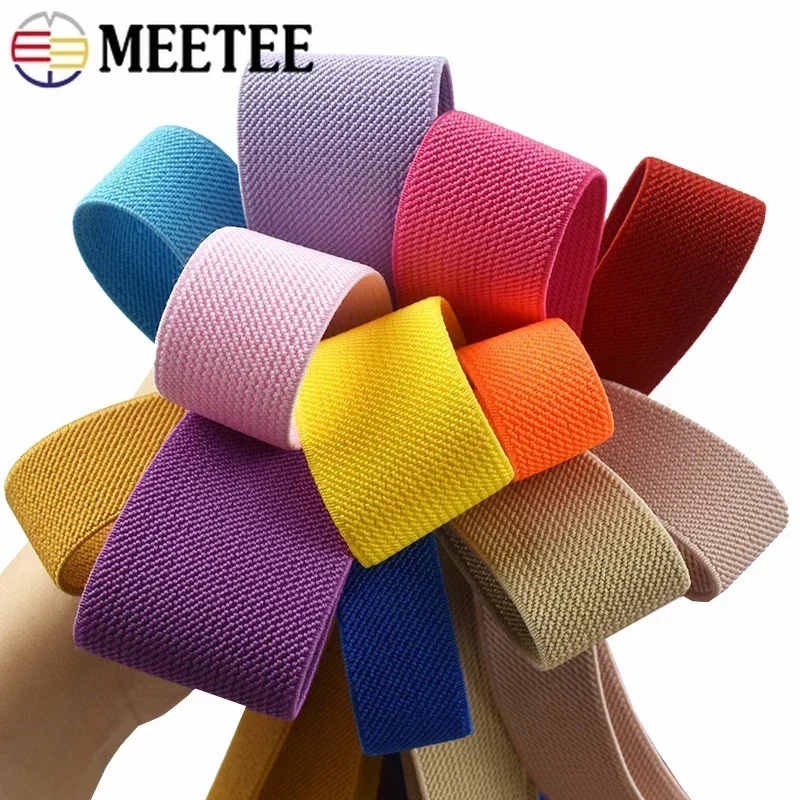 5Meters 10-50mm Sewing Elastic Bands Underwear Pants Waist Rubber Band Stretch Strap Webbing Belt Tapes DIY Garment Accessories