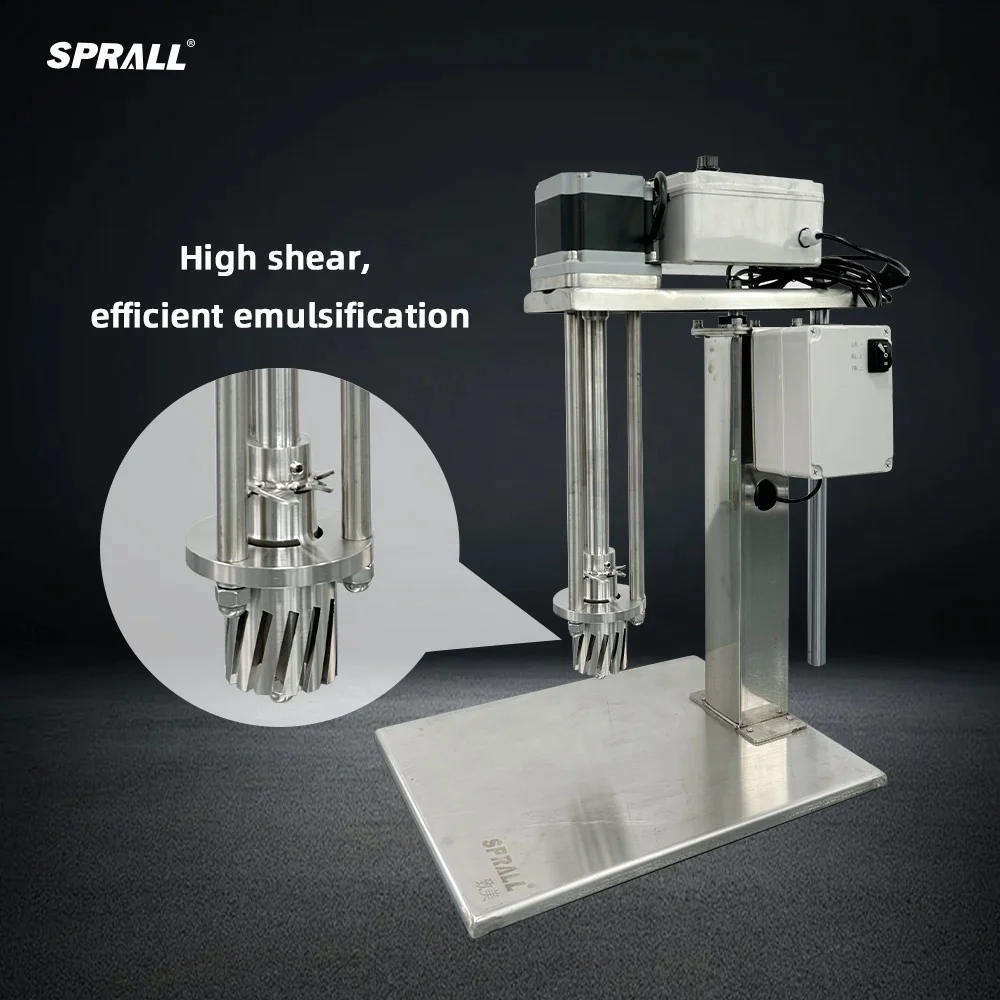 【HOT】SPRALL 40L Agitator Industrial Chemical Liquids Mayonnaise Making Dressings Food Homogenizing Emulsifying Mixer Machine Mot
