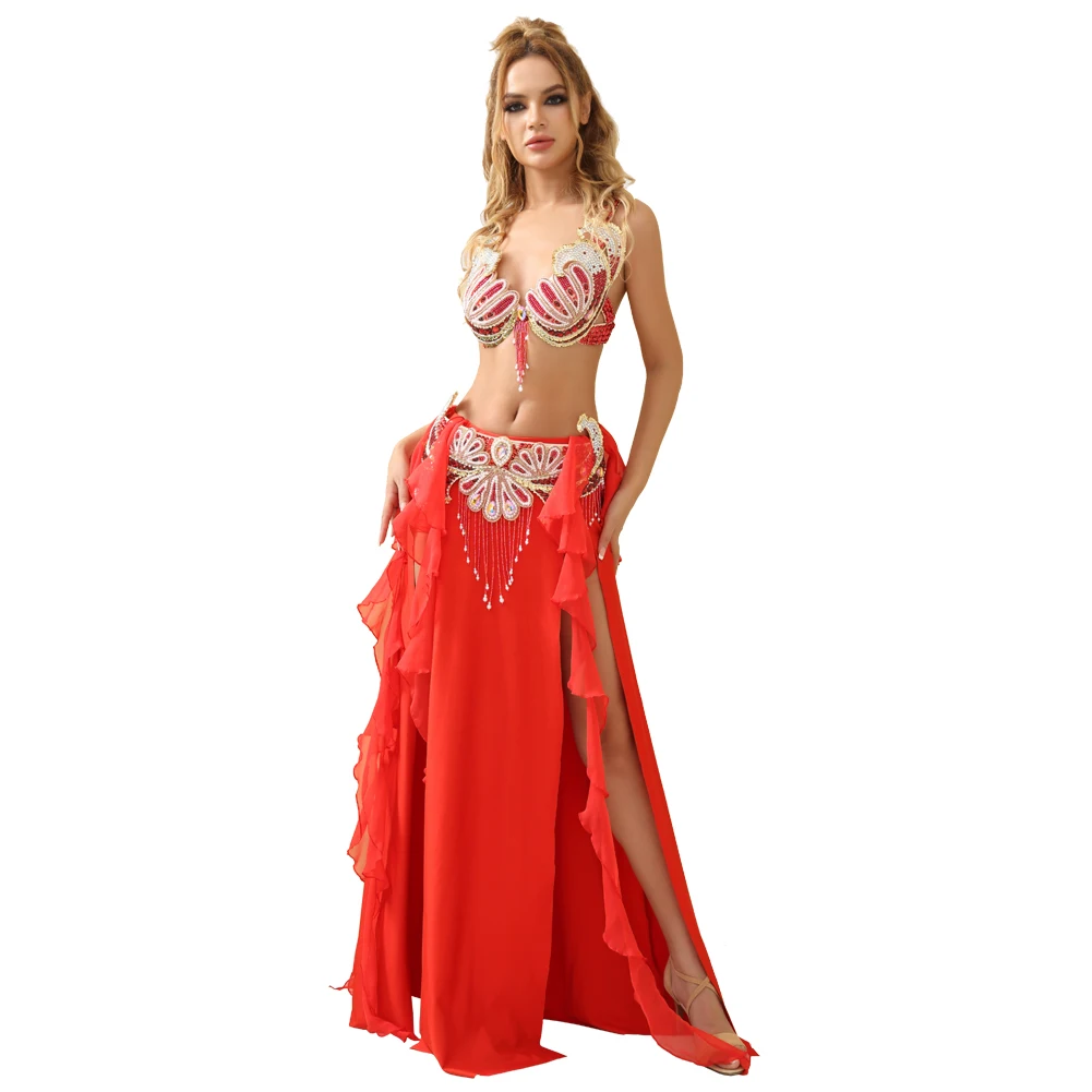 Belly dance costumes for women performance Carnival costume belly dance set bellydance bra belt skirt suit belly dancing outfit