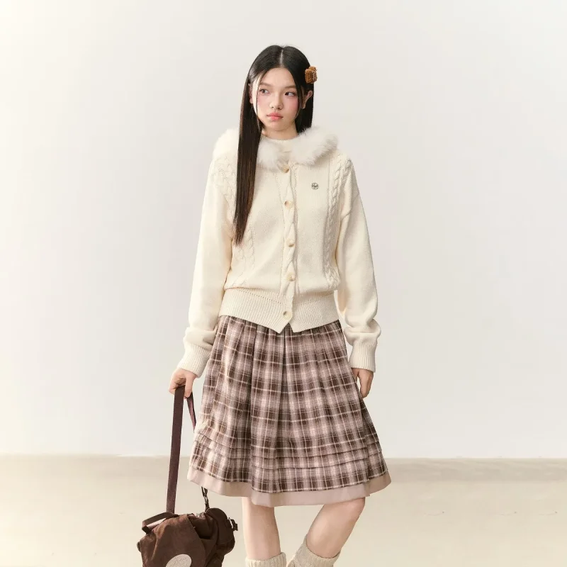 

Женский новый повседневный универсальный трехмерный утягивающий пушистый теплый кардиган с меховым воротником и капюшоном, свитер