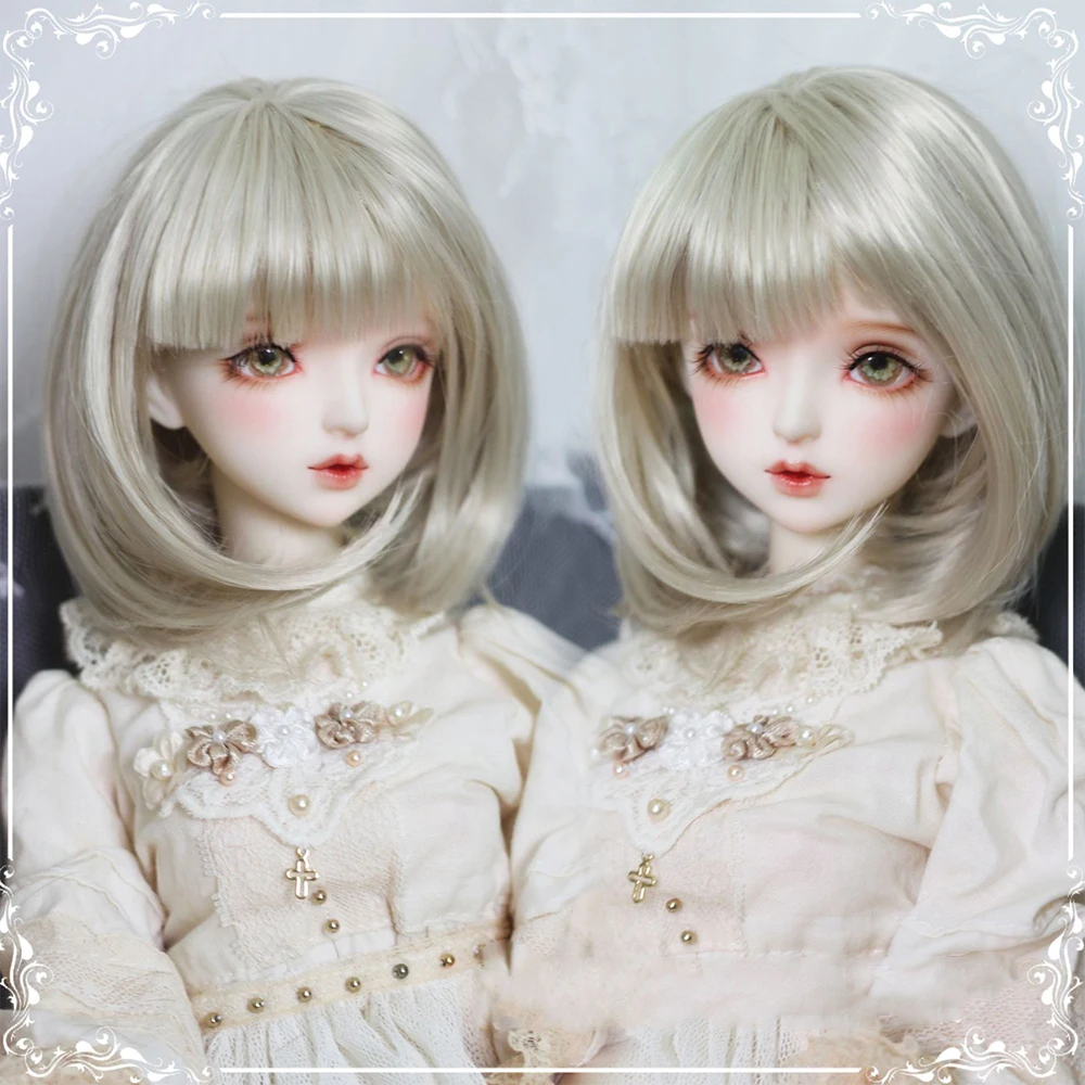 1/3 1/4 1/6 BJD Wigs Cover with Bangs 30cm 60cm Doll Bobo Short Hair Fashion Doll Wig DIY Accessories Dress Up Toys Girls Gifts