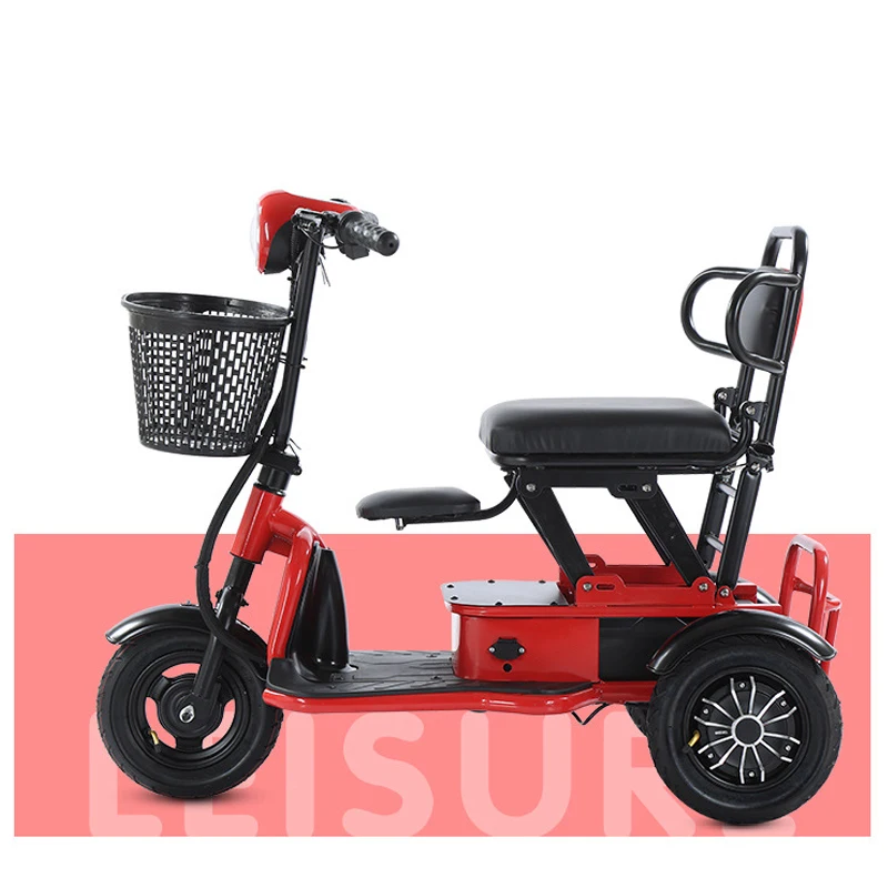 Electric Tricycle Small Elderly Mobility Scooter Household Mini Folding Leisure Battery Car For The Elderly