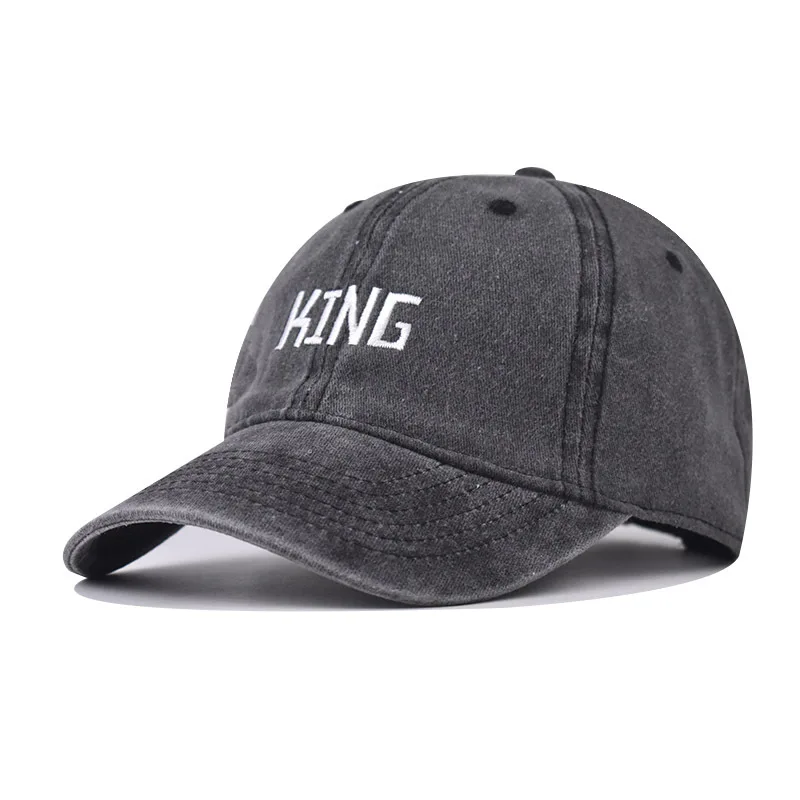 

KING Embroidery Baseball Cap Fashion Women Men Hat Cotton Sport Visors Snapback Cap Sun Hat Breathable Outdoor Caps