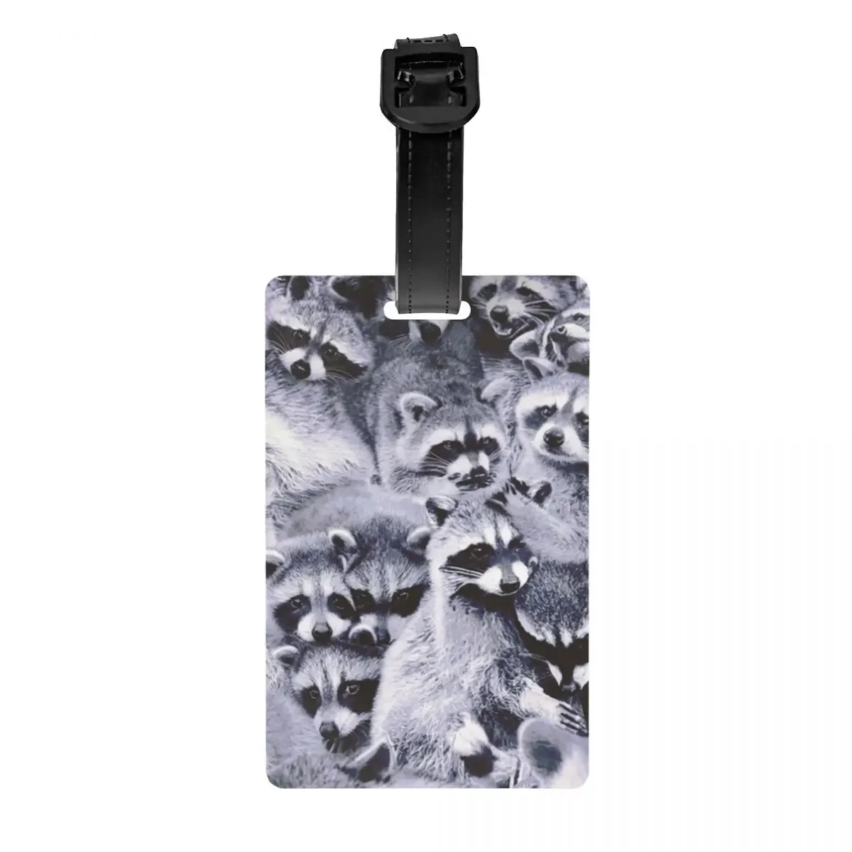 Custom Cute Raccoons Luggage Tags  Raccoon Animal Baggage  Privacy Cover ID Label